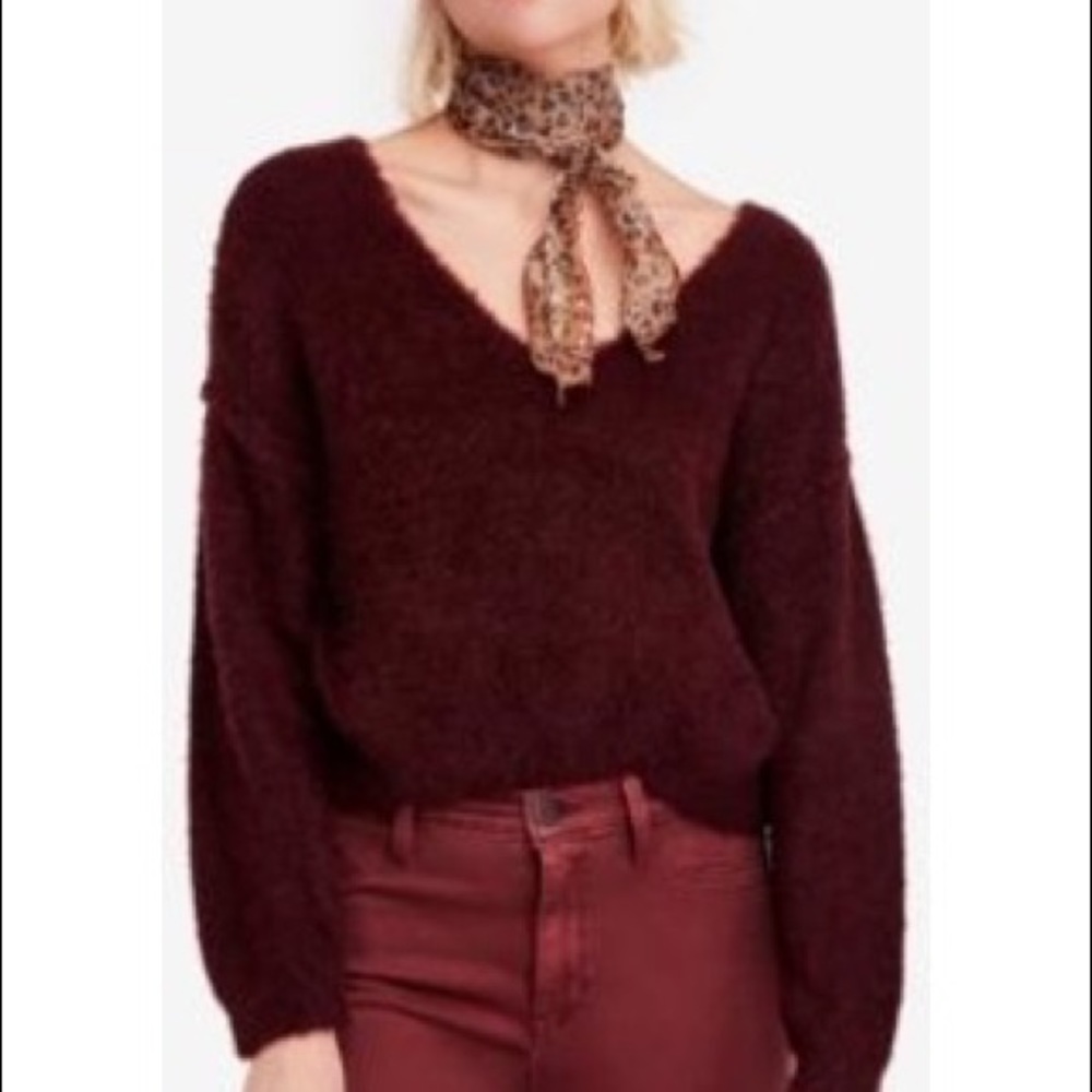 Free People Princess cropped Exposed-seam sweater